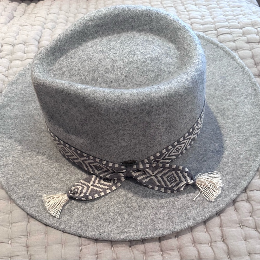 C.C Light Gray Fedora with Black Band (NEW)